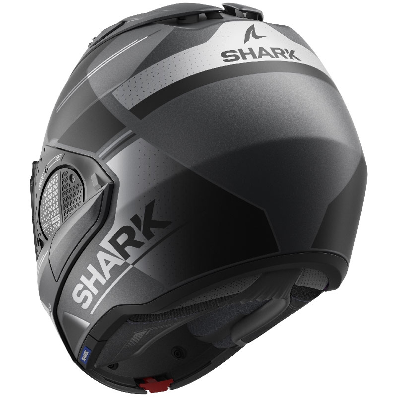 Překlápěcí přilba SHARK EVO-GT Tekline černo-šedá matná