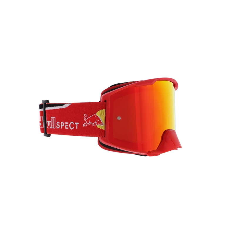 Motokrosa brilles Red Bull Spect STRIVE S sarkanas ar sarkanu lēcu