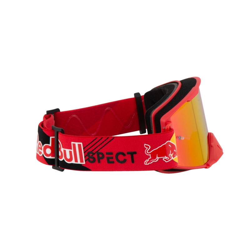 Motokrosa brilles Red Bull Spect STRIVE S sarkanas ar sarkanu lēcu
