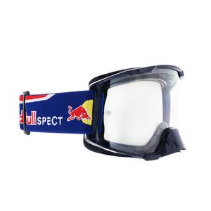 Motokrosa brilles Red Bull Spect STRIVE S zilas ar caurspīdīgu lēcu