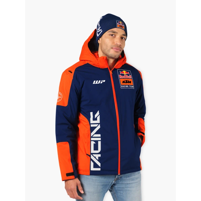 KTM Replica Team ziemas jaka zili oranžā krāsā