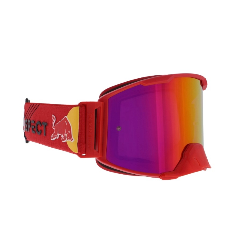 Motokrosa brilles Red Bull Spect STRIVE S sarkanas ar violetām lēcām