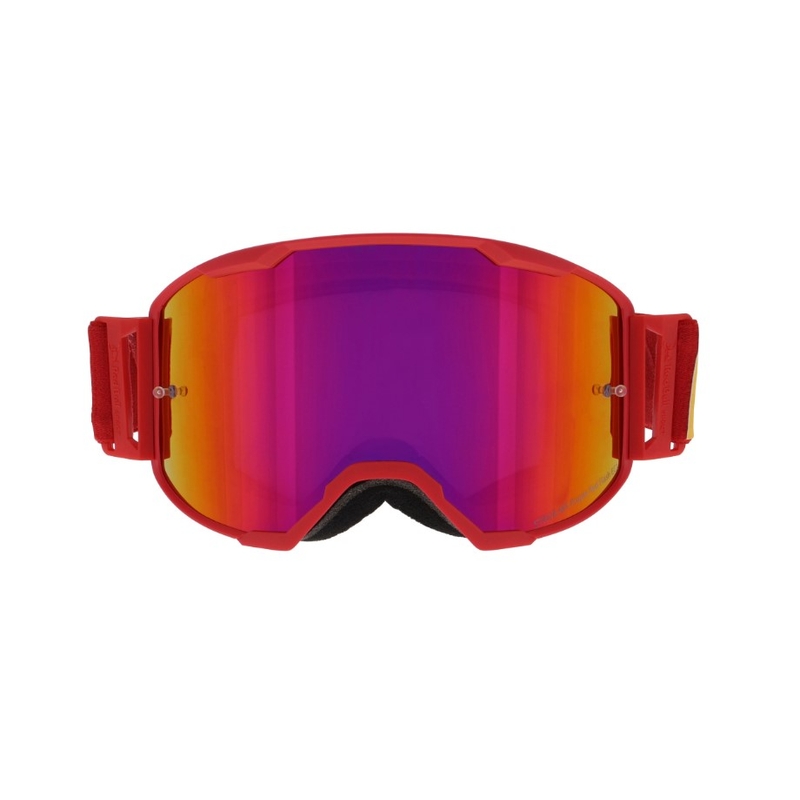 Motokrosa brilles Red Bull Spect STRIVE S sarkanas ar violetām lēcām
