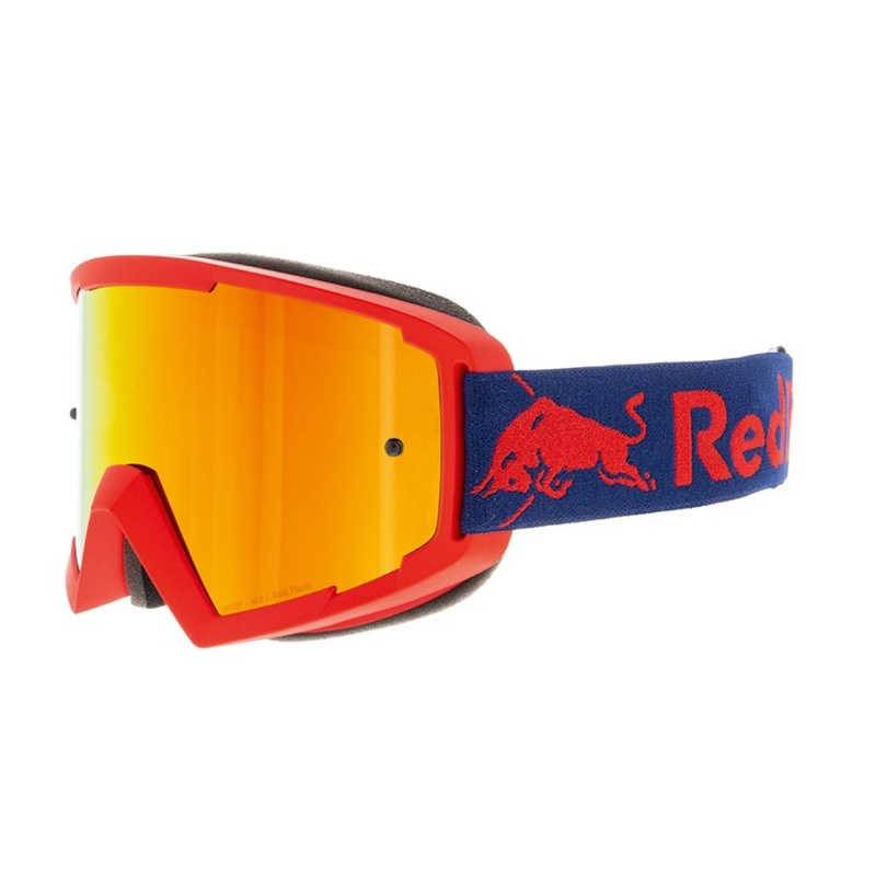 Motokrosa brilles Red Bull Spect WHIP sarkanas ar oranžu lēcu