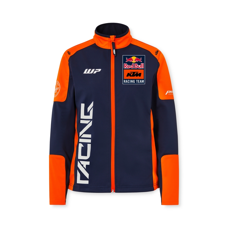Sieviešu KTM Replica Team softshell jaka zili oranžā krāsā