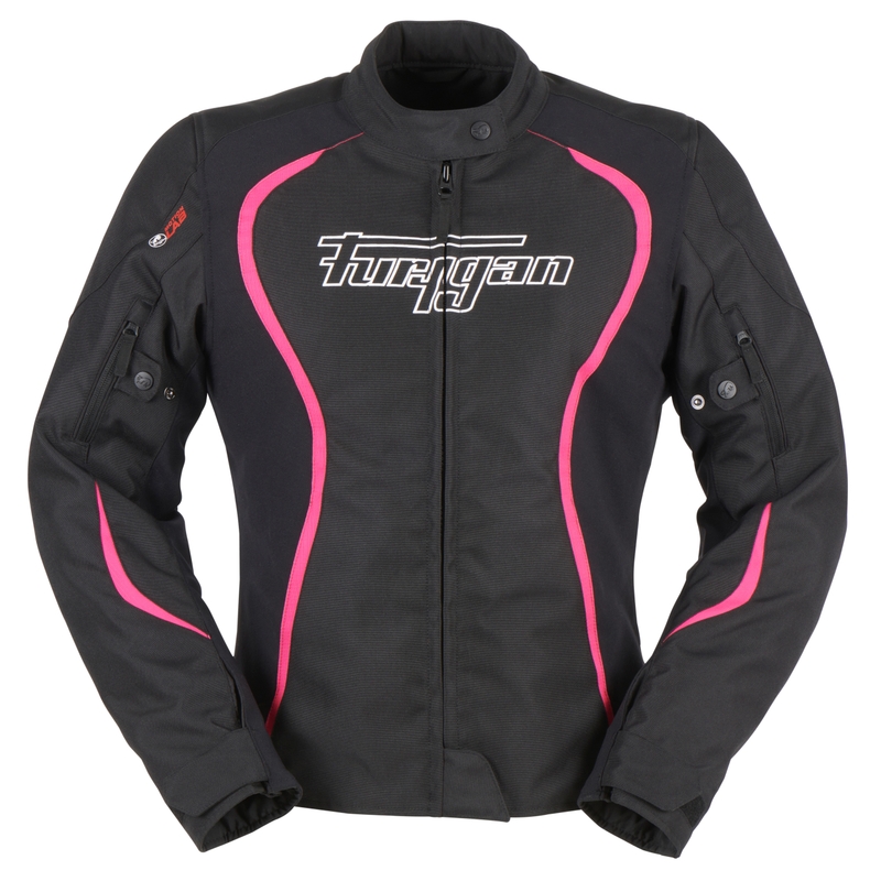 Sieviešu Furygan Odessa Black, White and Pink motocikla jaka