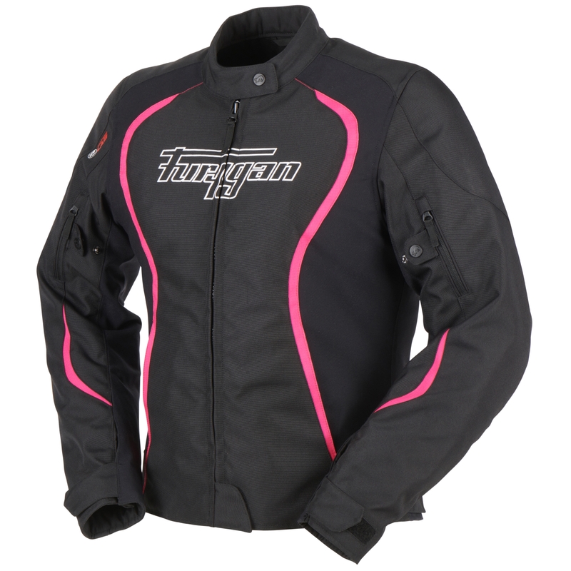 Sieviešu Furygan Odessa Black, White and Pink motocikla jaka