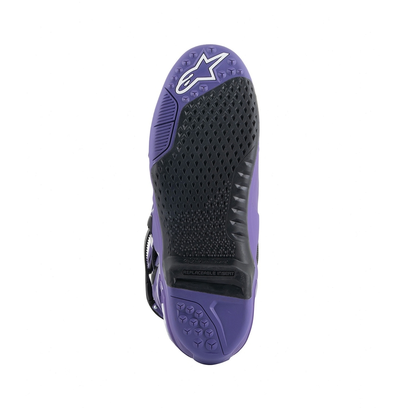 Alpinestars Tech 10 motociklu zābaki violeti-melni-balti