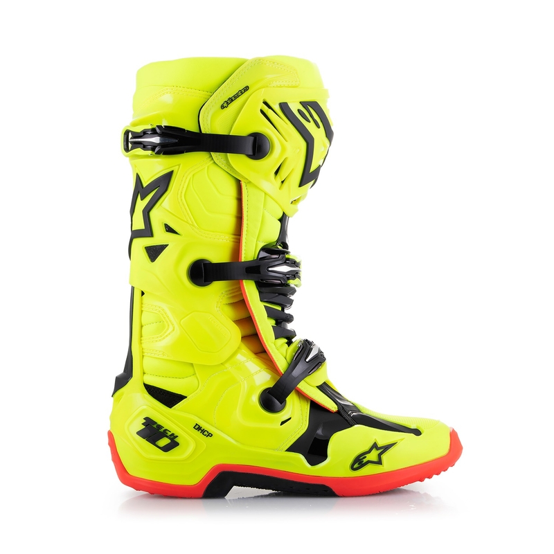 Alpinestars Tech 10 Yellow Fluo Black Fluo Motociklu zābaki