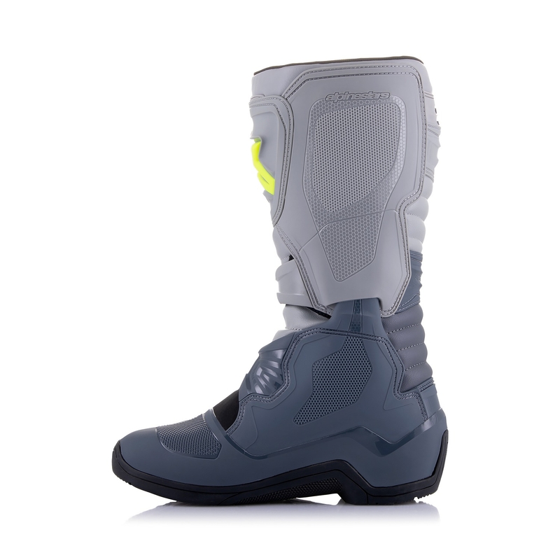 Alpinestars Tech 3 gaiši pelēki-melni-fluo dzelteni motocikla zābaki