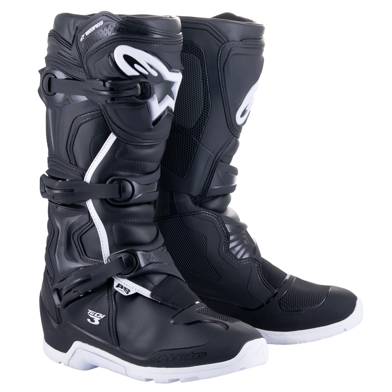 Alpinestars Tech 3 Enduro ūdensnecaurlaidīgi melnbalti motociklu zābaki