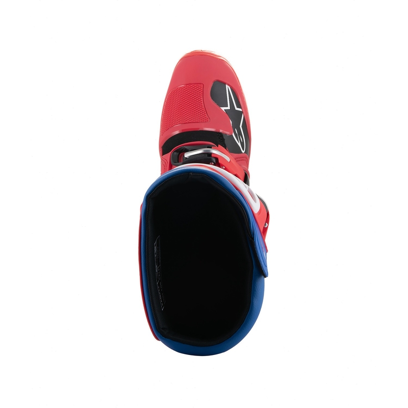Alpinestars Tech 5 sarkani-zili-balti-melni motociklistu zābaki