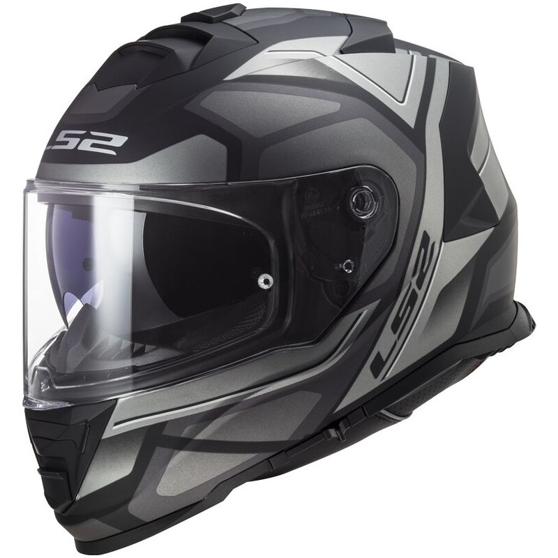 LS2 FF800 Storm II Faster integrālā moto ķivere titāna matēta