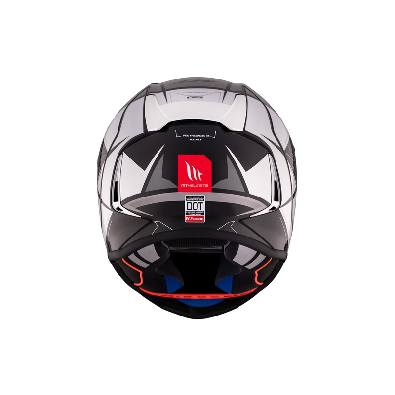 MT REVENGE 2 S HATAX B2 melns-pelēks-balts integrālā motocikla ķivere