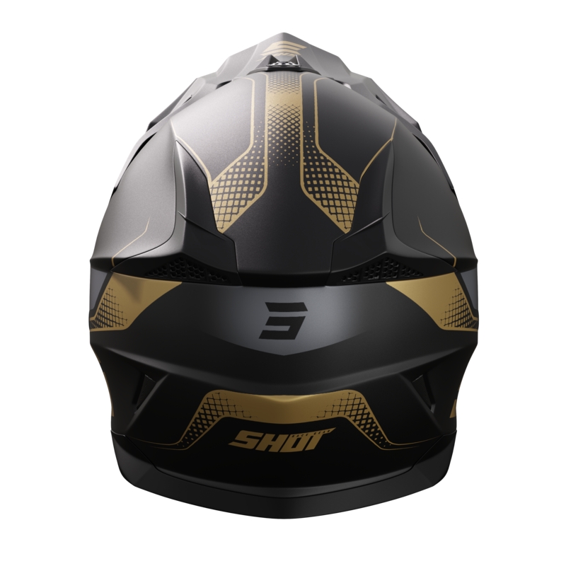 Motokrosová helma na motorku Shot Pulse Edge zlatá matná výprodej