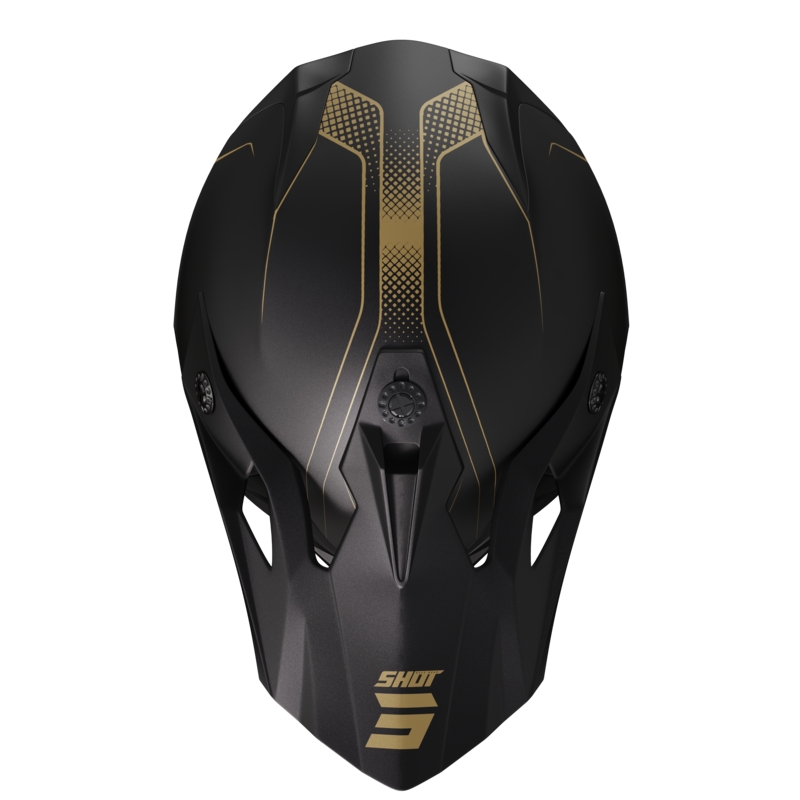 Motokrosová helma na motorku Shot Pulse Edge zlatá matná výprodej