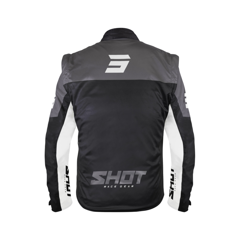 Softshell jaka Shot Softshell Lite melnā un baltā krāsā