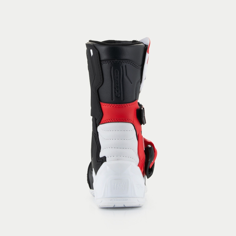 Alpinestars Tech 3S Bērnu melni, balti un sarkani motociklu zābaki