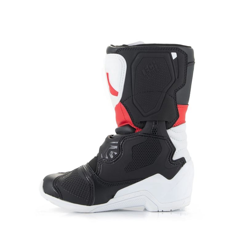 Alpinestars Tech 3S Bērnu melni, balti un sarkani motociklu zābaki