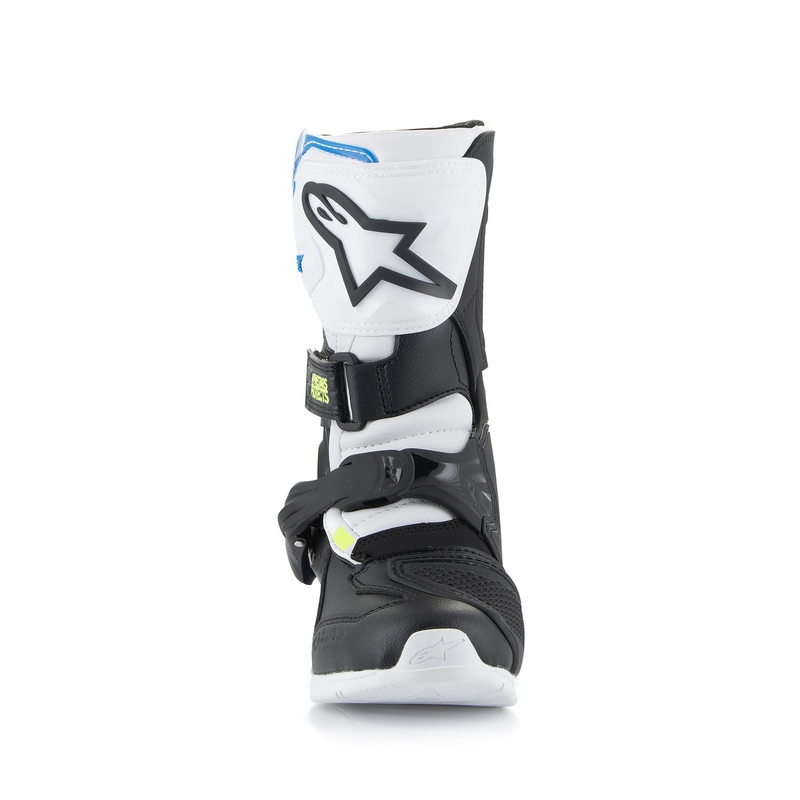 Alpinestars Tech 3S Kids balti-melni-zili motocikla zābaki