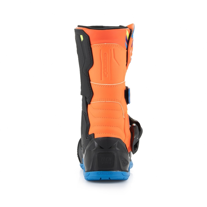 Alpinestars Tech 3S Kids fluo oranžs-zils-fluo dzeltens-melns motocikla zābaki