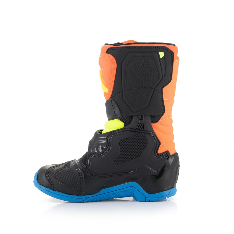 Alpinestars Tech 3S Kids fluo oranžs-zils-fluo dzeltens-melns motocikla zābaki