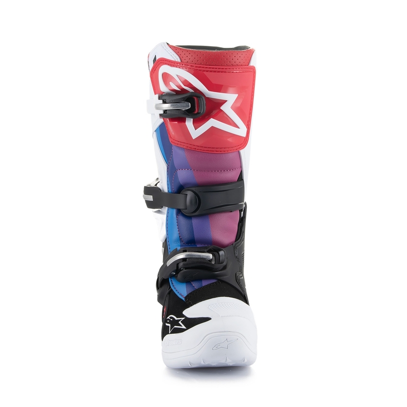 Alpinestars Tech 7 S bērnu motokrosa zābaki balti-melni-melni-arkani-zili-violeti