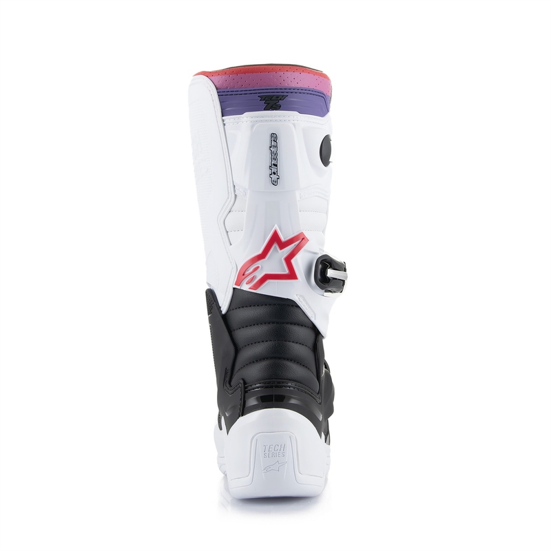 Alpinestars Tech 7 S bērnu motokrosa zābaki balti-melni-melni-arkani-zili-violeti
