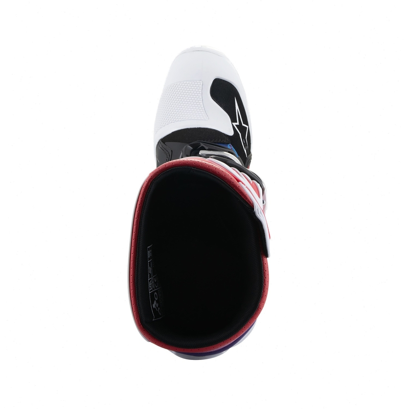Alpinestars Tech 7 S bērnu motokrosa zābaki balti-melni-melni-arkani-zili-violeti
