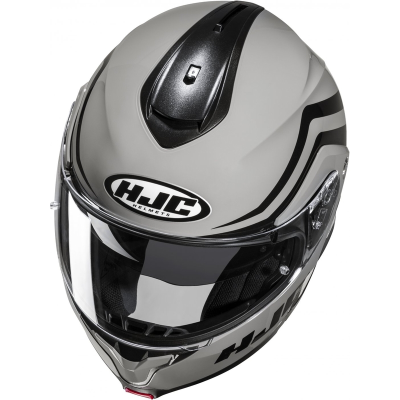 Flip-up motociklu ķivere HJC C91N Nepos MC5 pelēk- melna