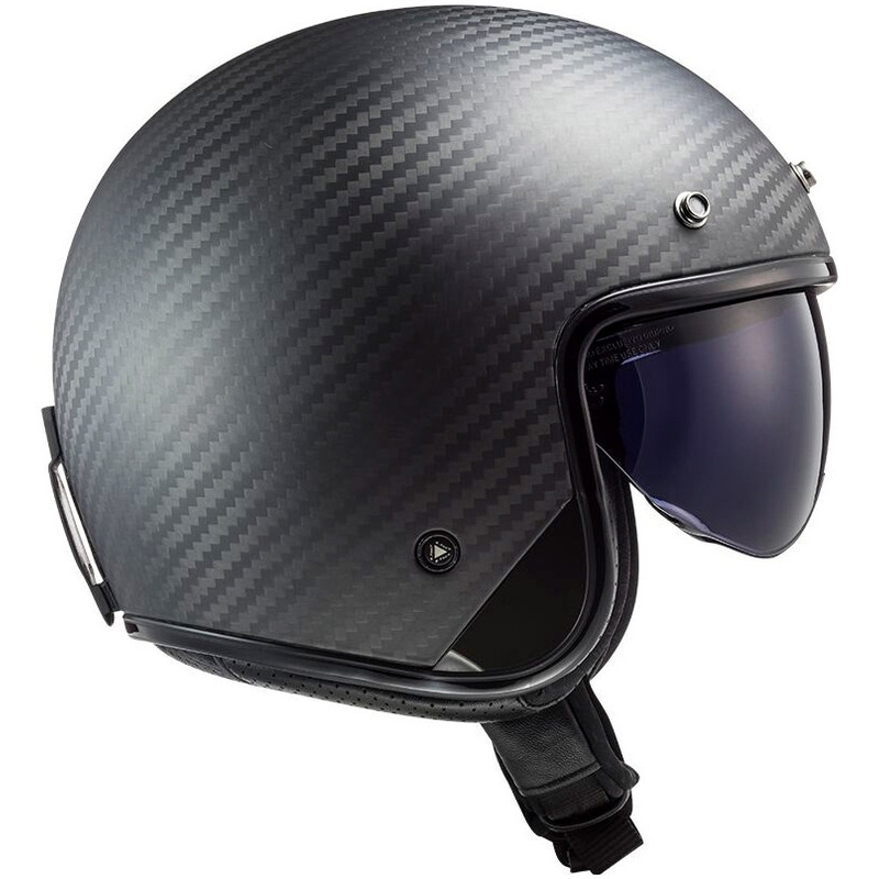 Atvērt Motociklu ķivere LS2 OF601 Bob II Carbon Solid Black Matte
