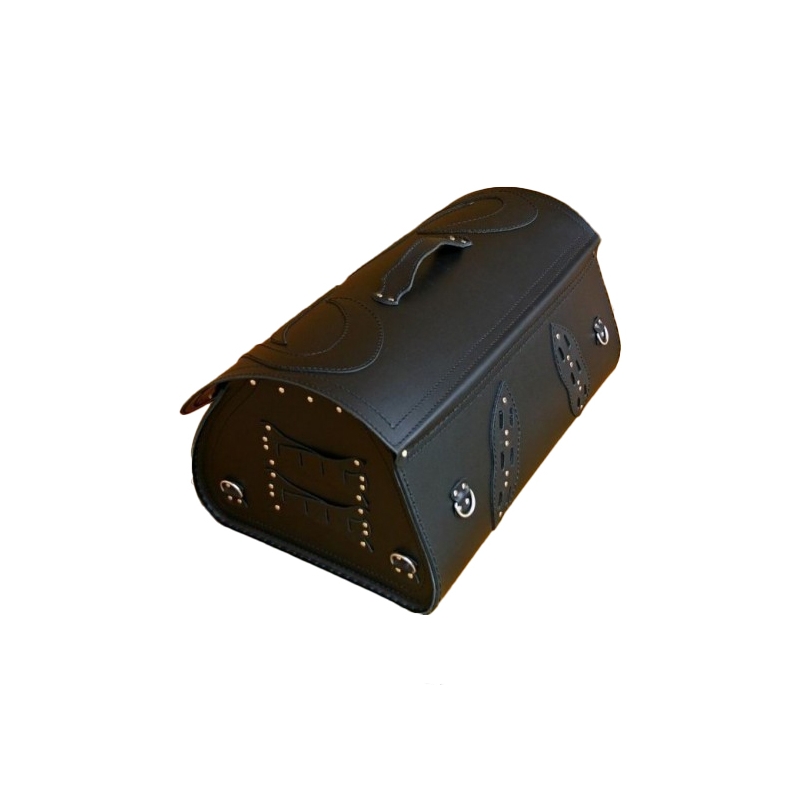 RSA K22 Black Demon melna 42 l ādas motocikla soma