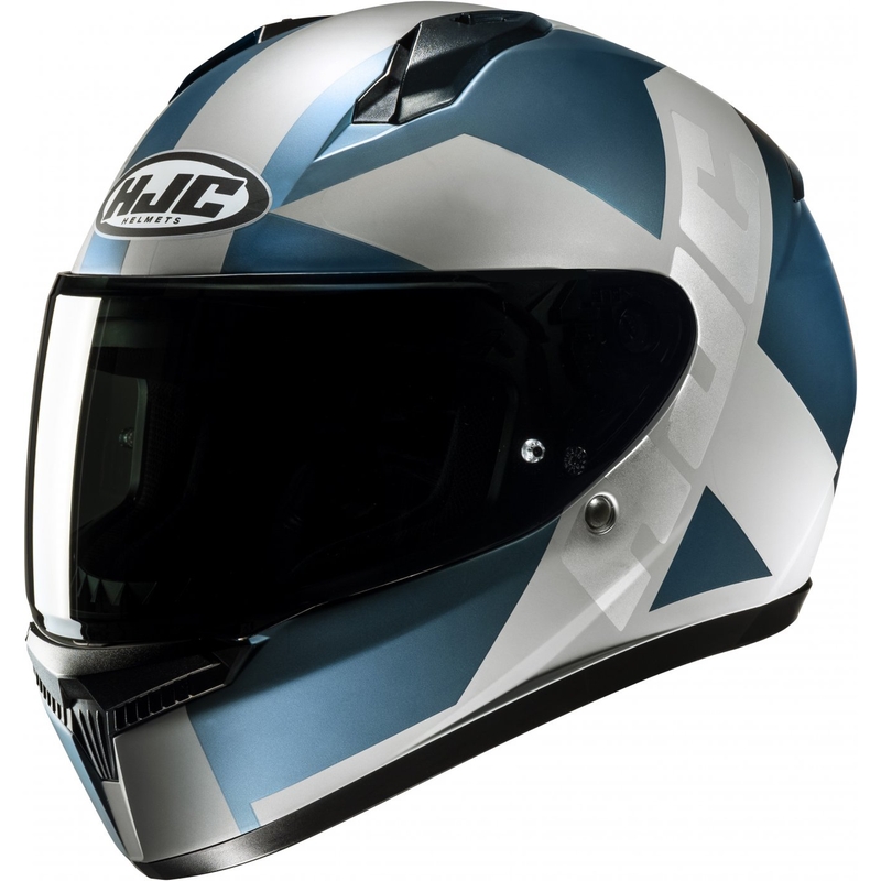 Integrēta motocikla ķivere HJC C10 Tez MC2SF pelēki zila