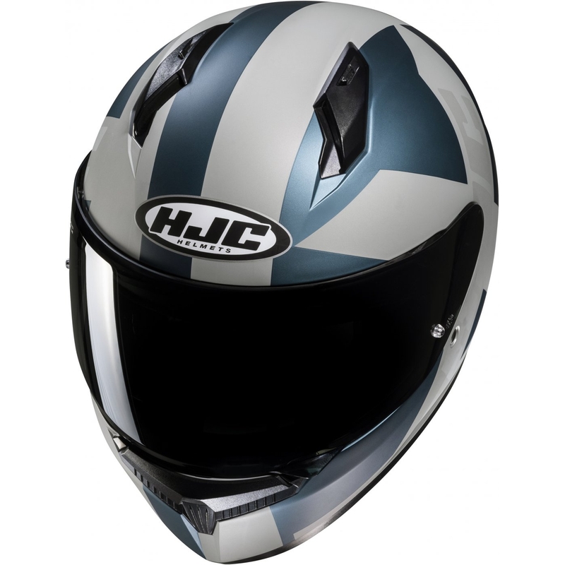 Integrēta motocikla ķivere HJC C10 Tez MC2SF pelēki zila