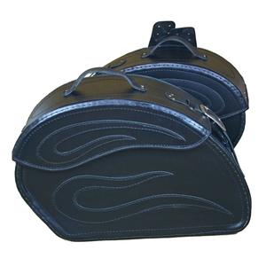 Ādas motocikla bagāžnieki RSA S152 melni 18 l