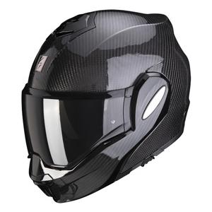 Flip-up ķivere Scorpion EXO-TECH EVO Carbon melna spīdīga - II pakāpe