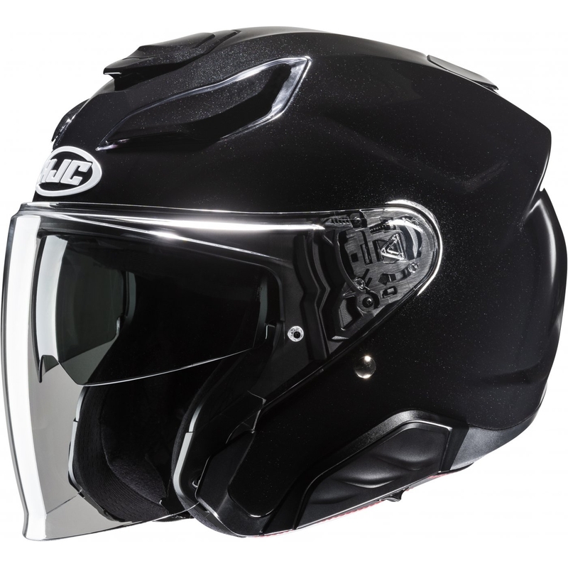 HJC F31 Solid Metallic Black Open motocikla ķivere