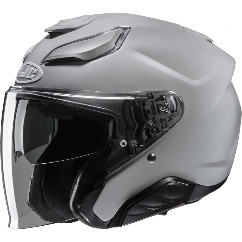Atvērtā motociklu ķivere HJC F31 Solid pelēka