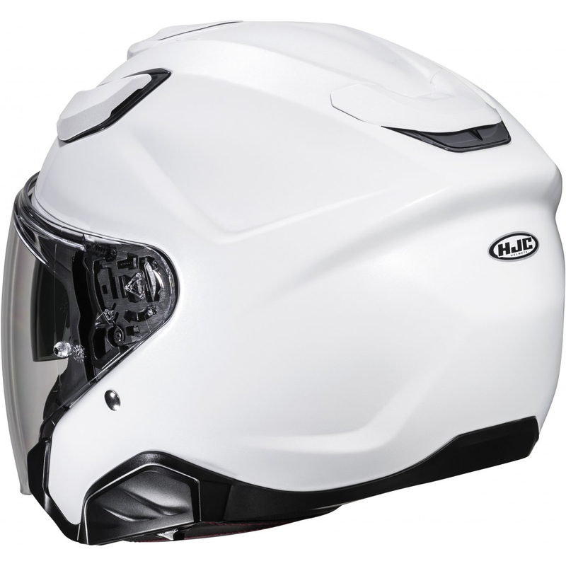Atvērt motocikla ķivere HJC F31 Solid perlamutra balta