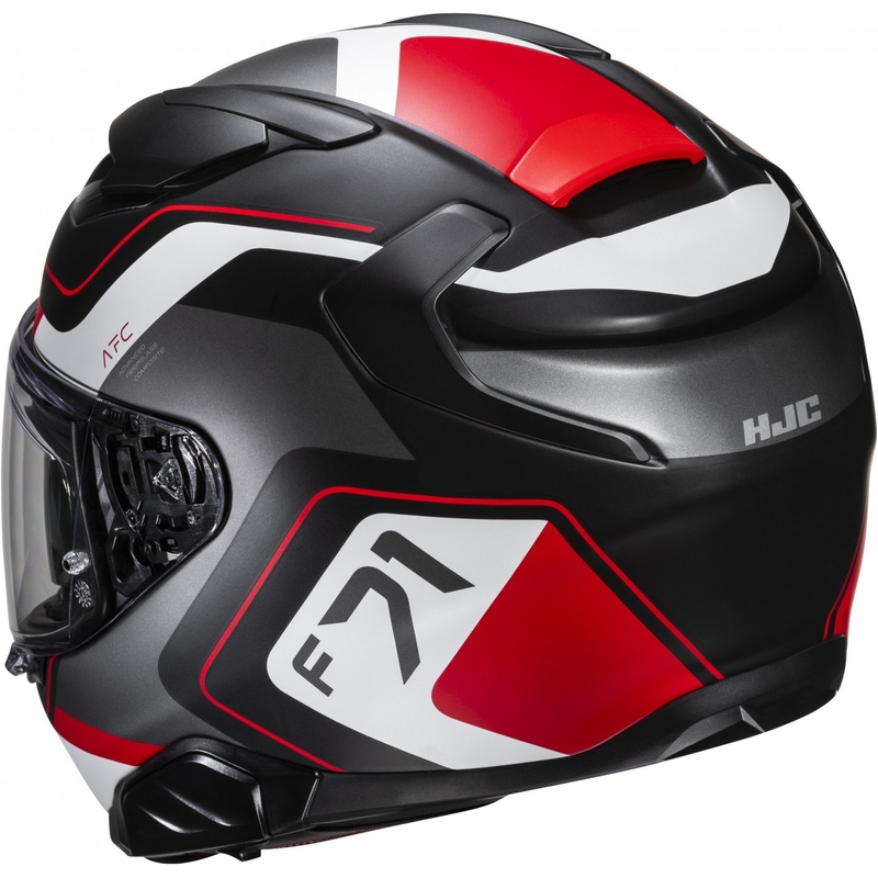 HJC F71 Arcan MC1SF melnā-pelēkā-sarkanā integrālā motocikla ķivere