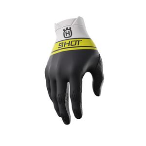 Motokrosa cimdi Shot Aerolite Husqvarna LE balti-melni izpārdošana