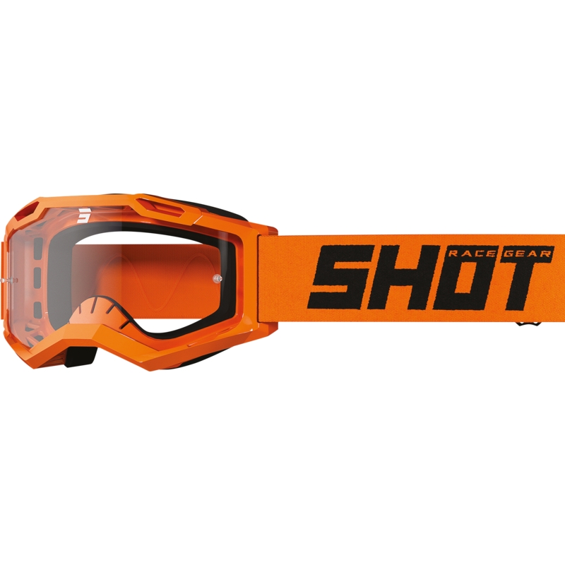 Bērnu motokrosa brilles Shot Rocket Kid 2.0 orange (caurspīdīgs pleksi)