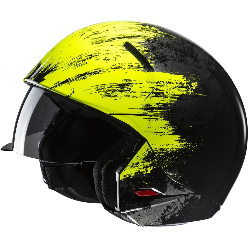 Atklāta ķivere ar masku HJC i20 Furia MC3H melns-fluo dzeltens