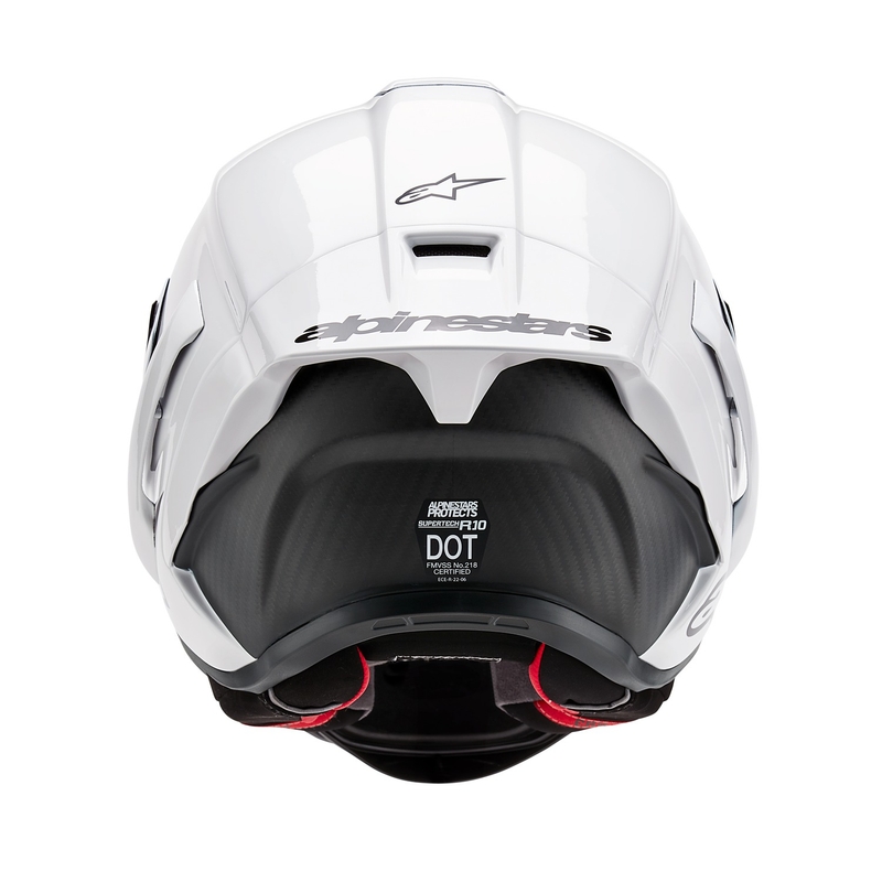 Alpinestars Supertech R-10 Solid carbon white matēta integrālā motocikla ķivere