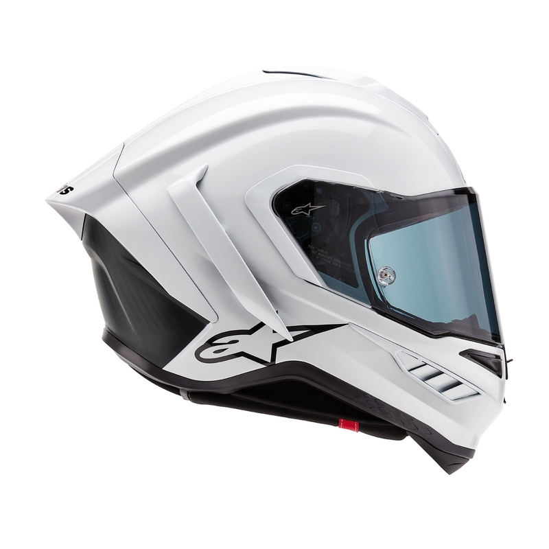 Alpinestars Supertech R-10 Solid carbon white matēta integrālā motocikla ķivere