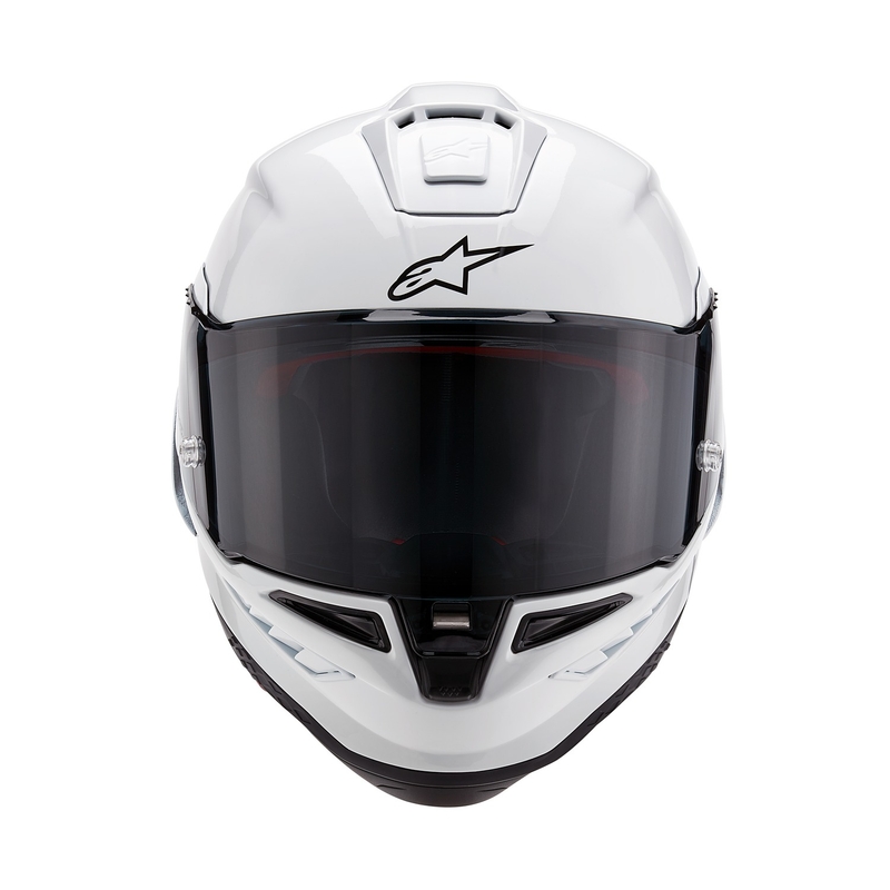 Alpinestars Supertech R-10 Solid carbon white matēta integrālā motocikla ķivere