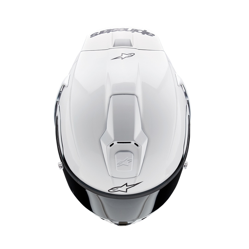 Alpinestars Supertech R-10 Solid carbon white matēta integrālā motocikla ķivere