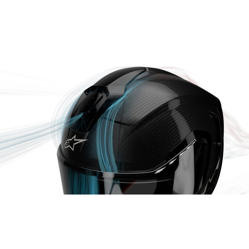 Alpinestars Supertech R-10 Team oglekļa fluo sarkanā-zilā-baltā matēta integrālā motocikla ķivere