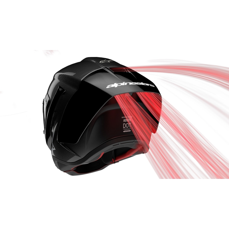 Alpinestars Supertech R-10 Team oglekļa fluo sarkanā-zilā-baltā matēta integrālā motocikla ķivere