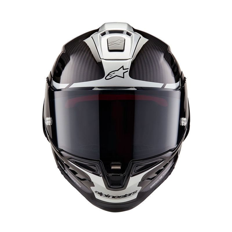 Alpinestars Supertech R-10 Element oglekļa sudraba- melna integrālā motocikla ķivere